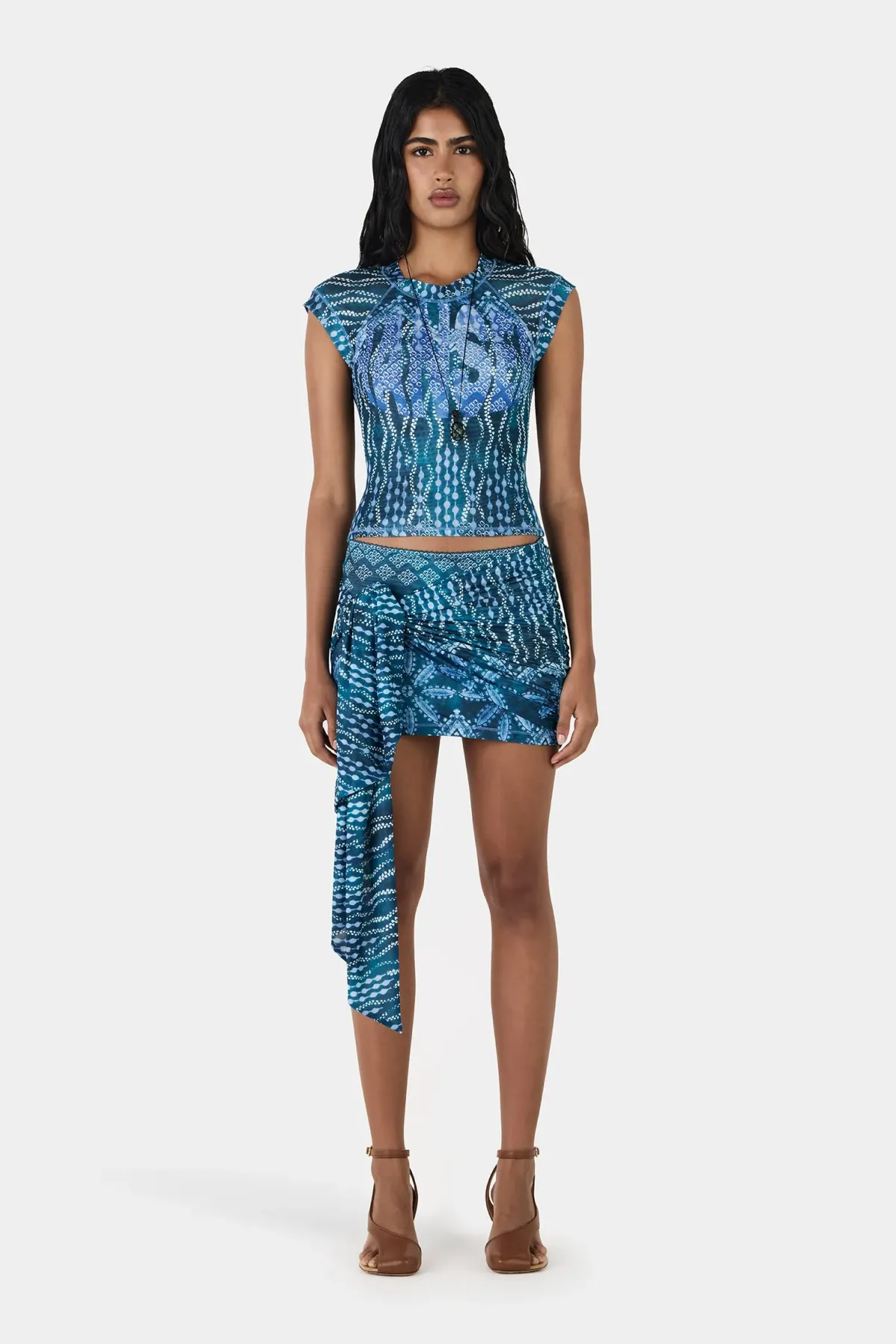 HANSEN + GRETEL Jolie Baby Tee Aqua Drift Blue S - Image 8