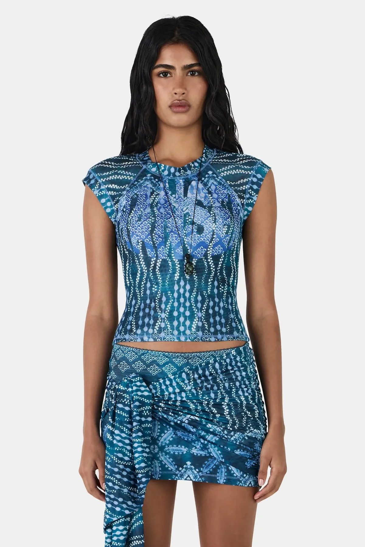 HANSEN + GRETEL Jolie Baby Tee Aqua Drift Blue S - Image 2