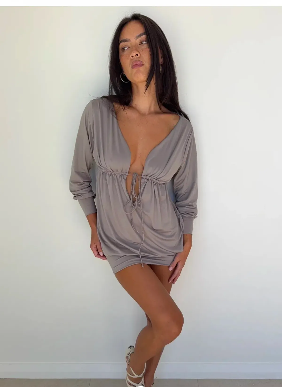 Quinn mini dress in colour slate  - Image 2