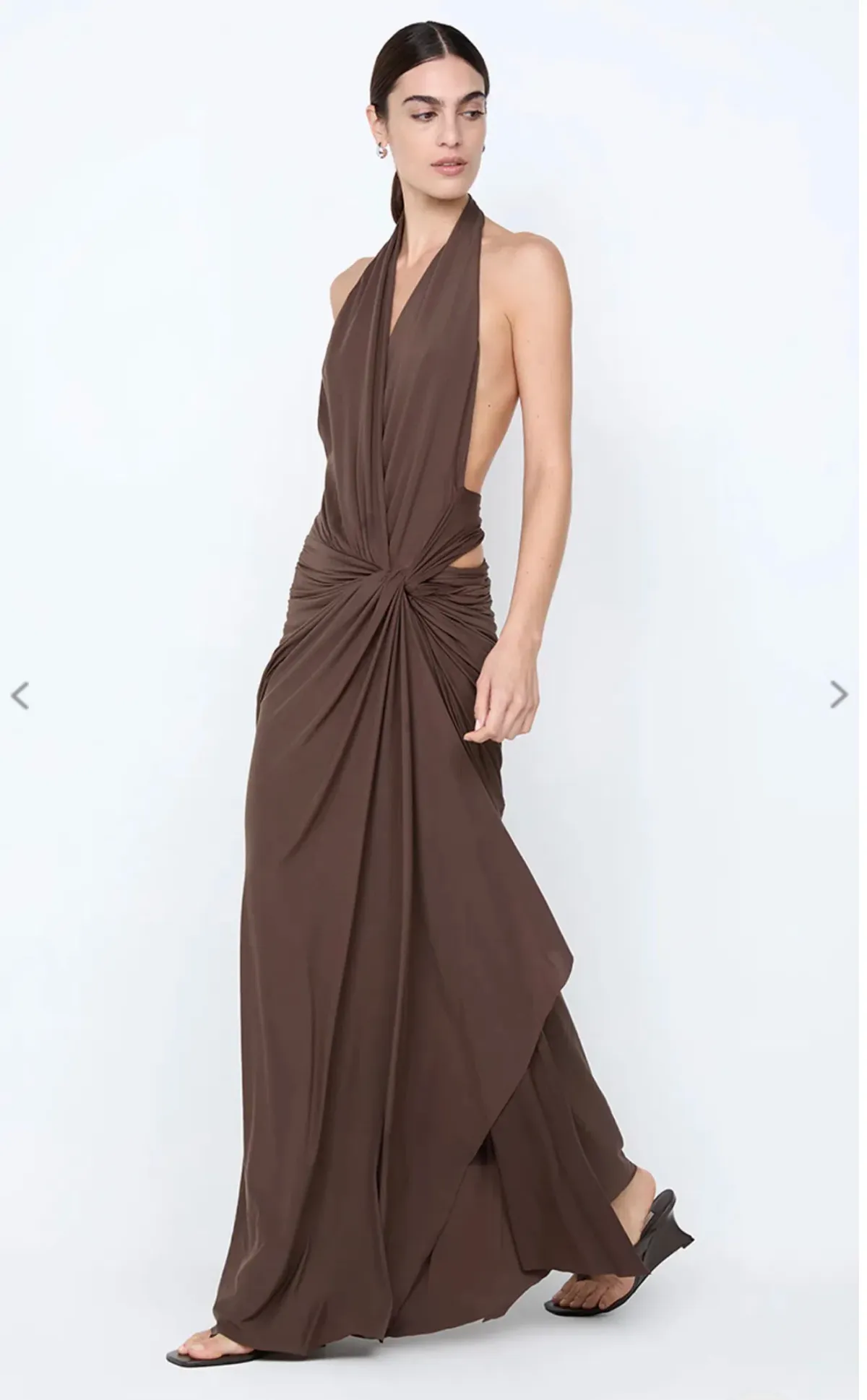 Bec & Bridge, Clementine twist dress, brown, maxi, size 8 - Image 1