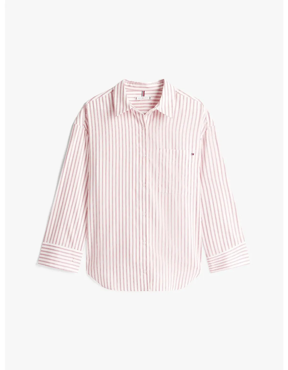 Tommy Hilfiger Relaxed Fit Wide Sleeve Shirt Red Size 36 EU - Image 5