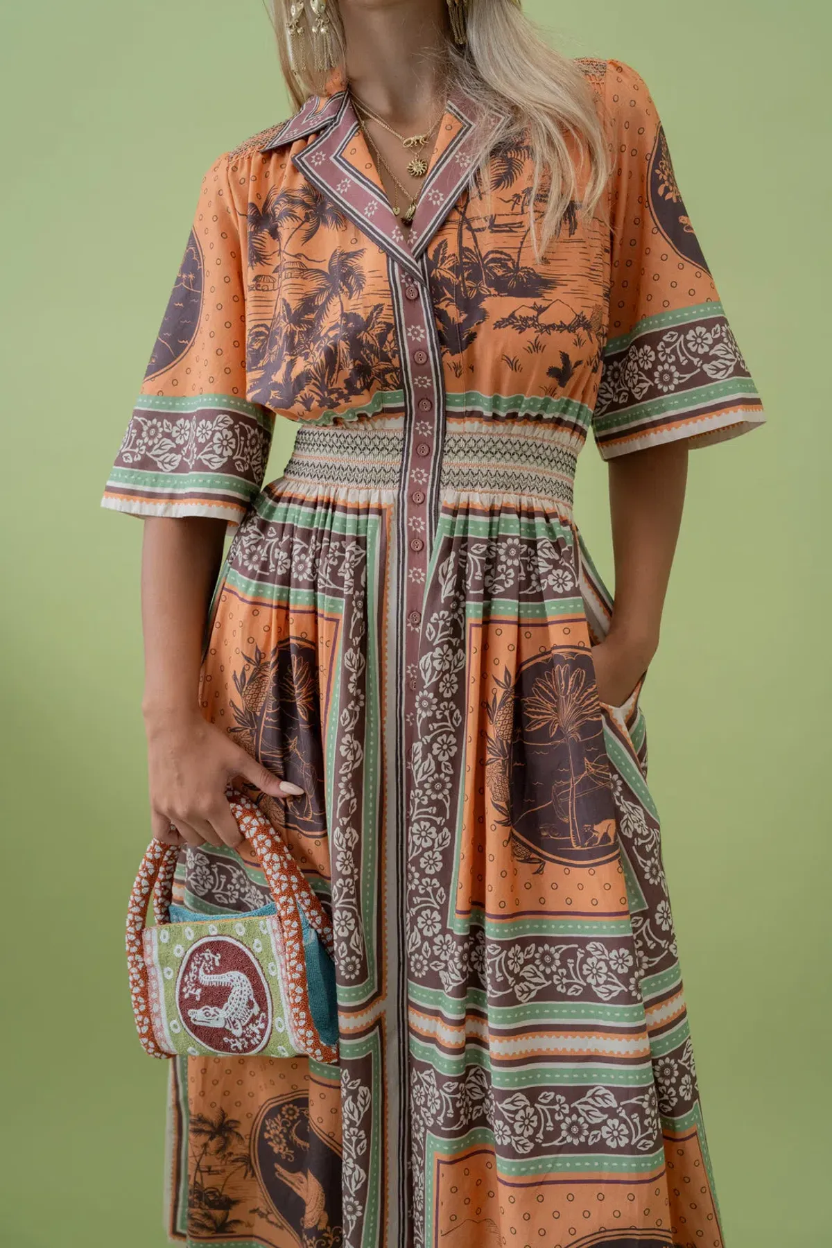 Alemais Alberta Smocked Shirtdress 6 - Image 4