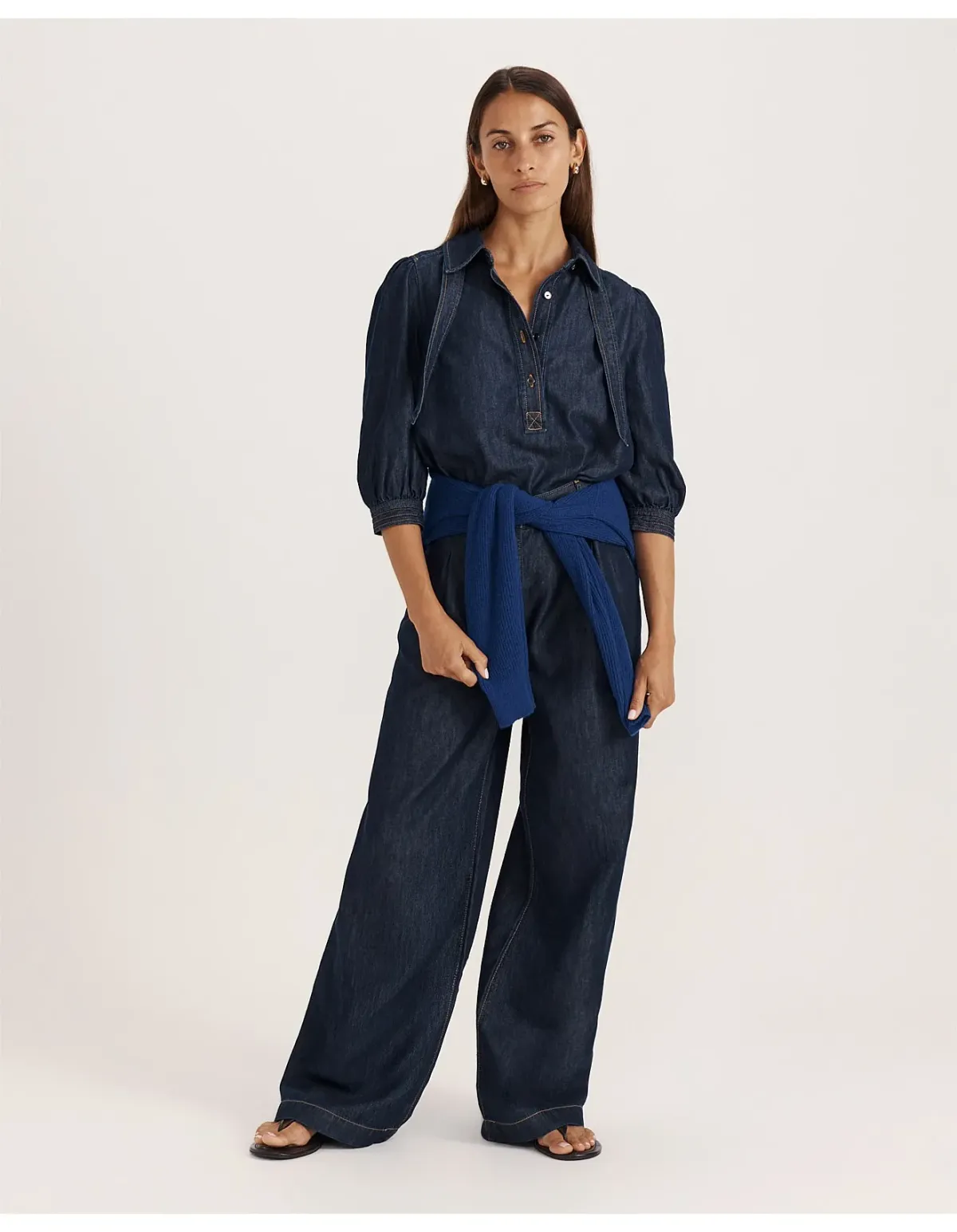 Saba Bridie Wide Leg Trouser Black Size 6 - Image 8