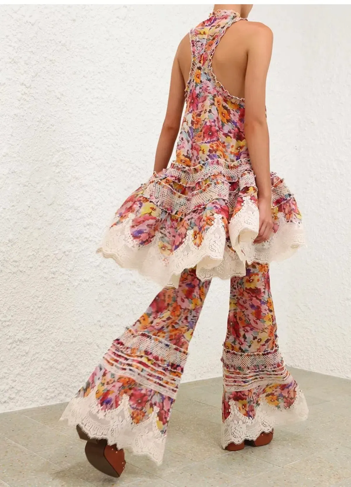 Zimmermann LUNA SHIRRED LANTERN DRESS size OP - Image 2