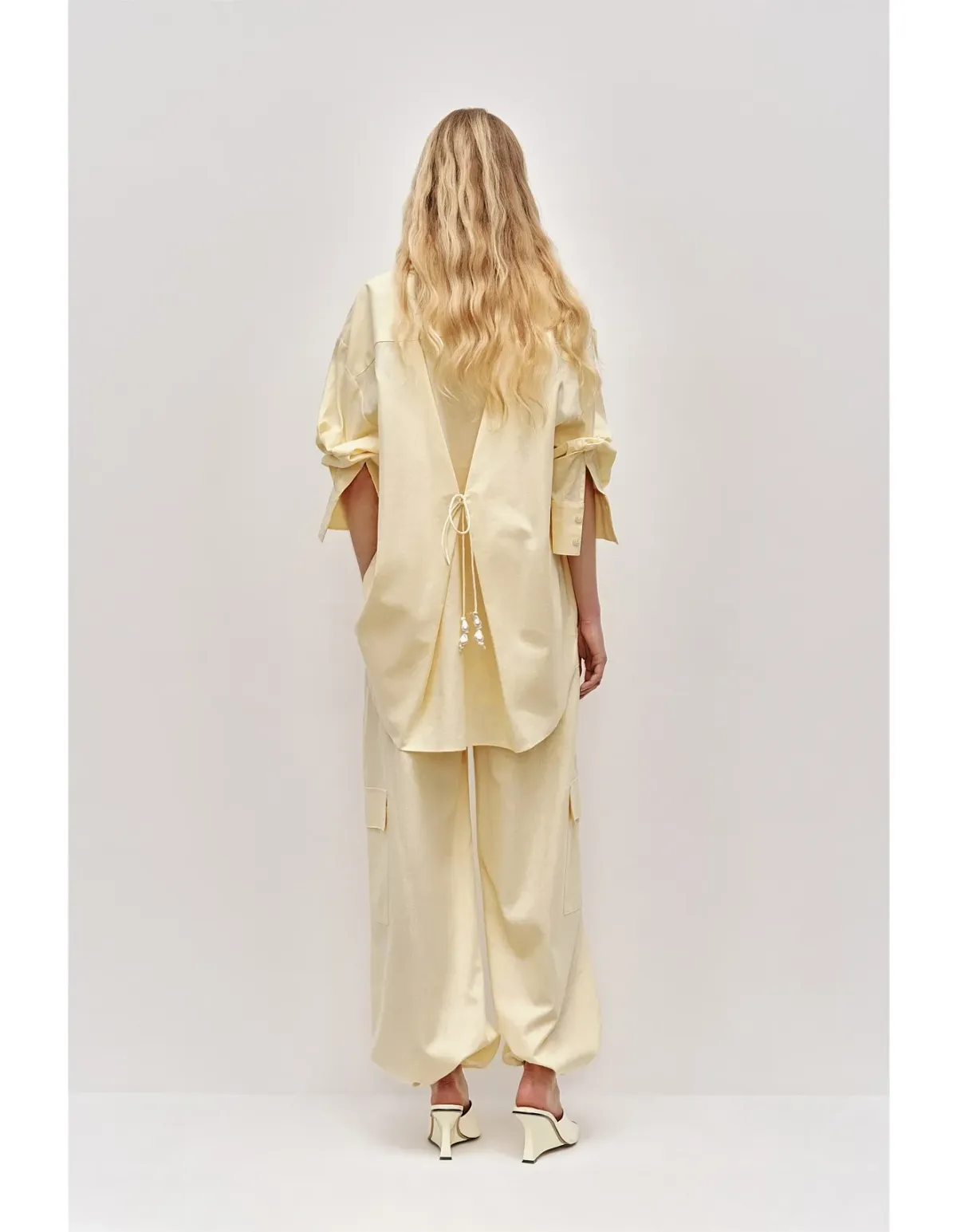 AJE STUDIO Dessie Relaxed Cargo Pant Size 6 Beige - Image 5
