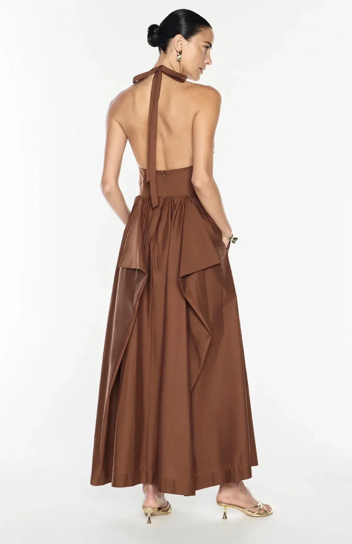 Manning Cartell- Provence Halter Dress– Cognac- Size 14 - Image 7