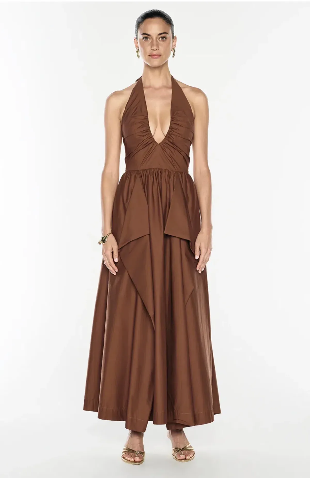 Manning Cartell- Provence Halter Dress– Cognac- Size 14 - Image 6