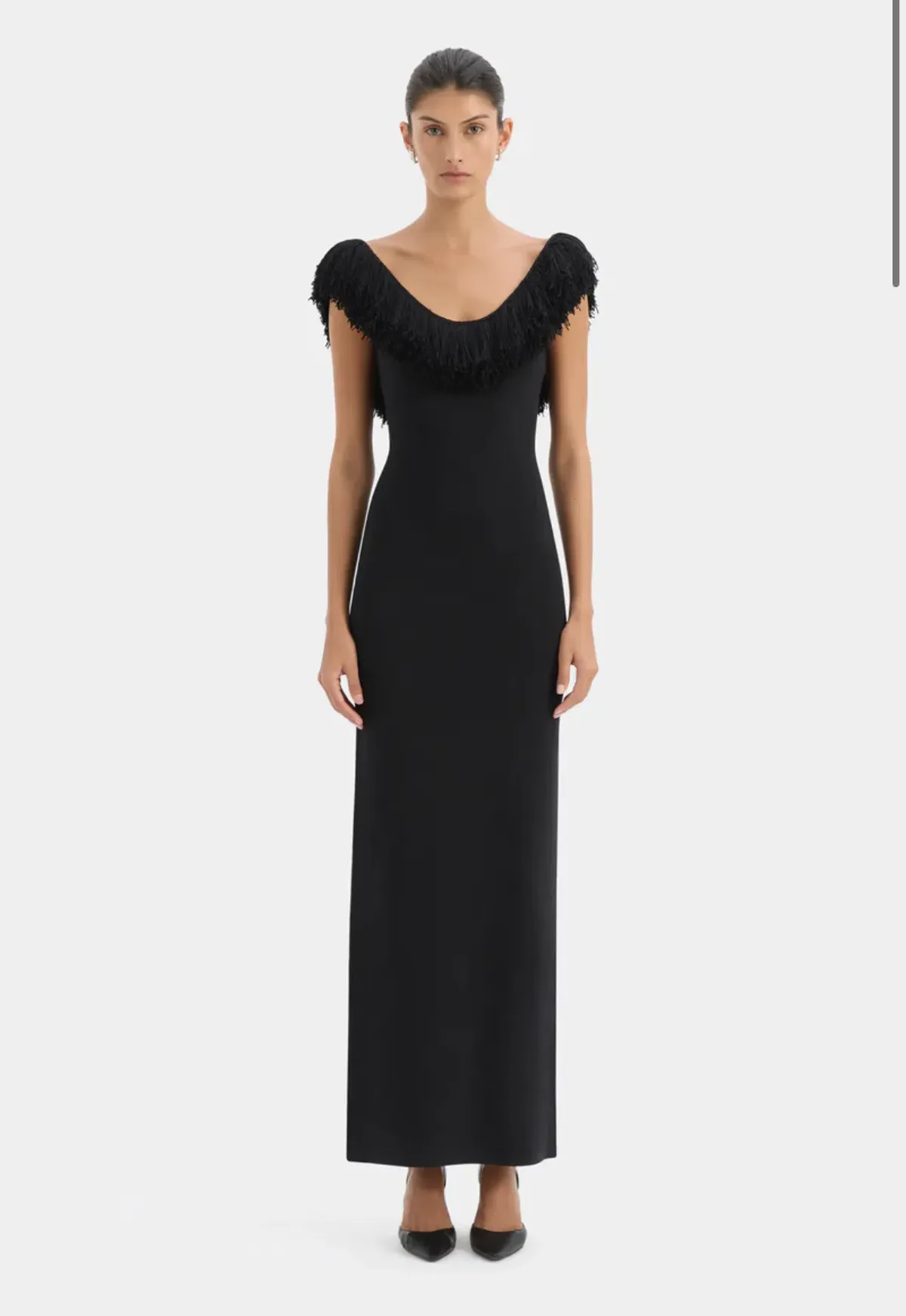 Sir the Label Marcelline Fringe Scoop Back Gown - Image 1