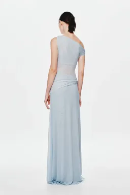 🩵New MISHA Sisal Wrap Dress in Dove Blue - Size 6 AU - Mesh Maxi Dress 🩵 for rent on The Volte - image 6