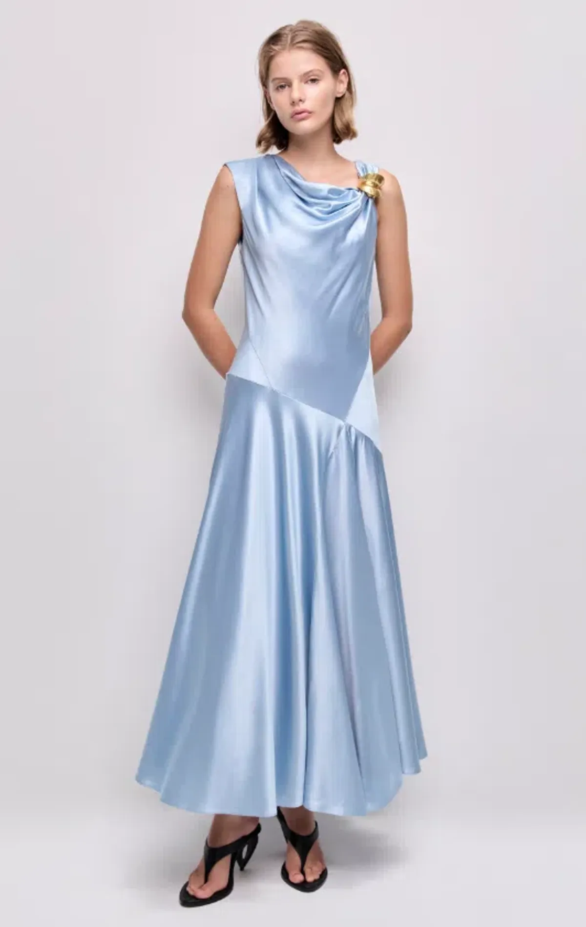 AJE Siren Midi Dress Blue Bell Size 6 - Image 2