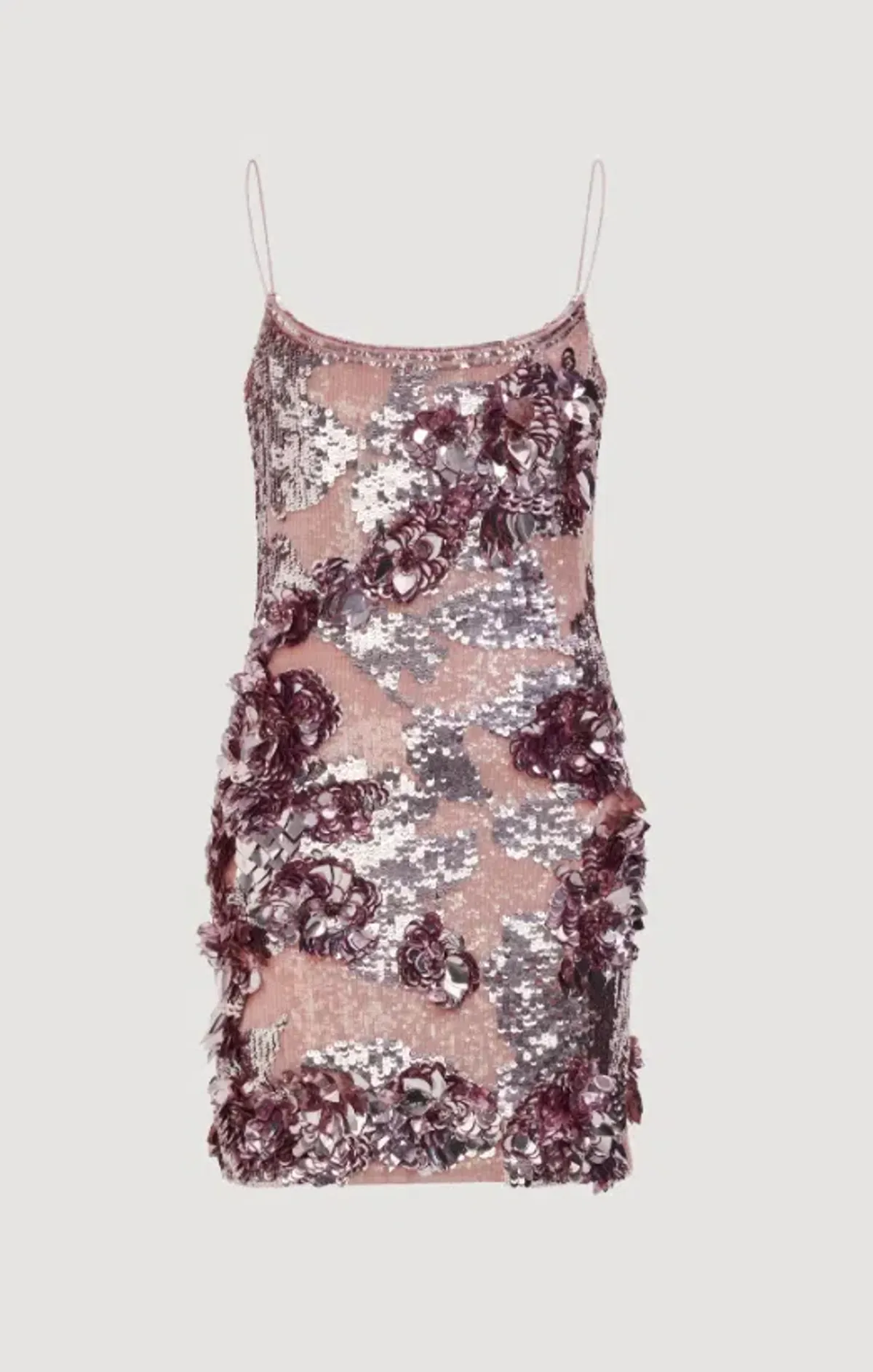 AJE Halo Mini Sequin Dress Fawn Pink Size 8 - Image 2