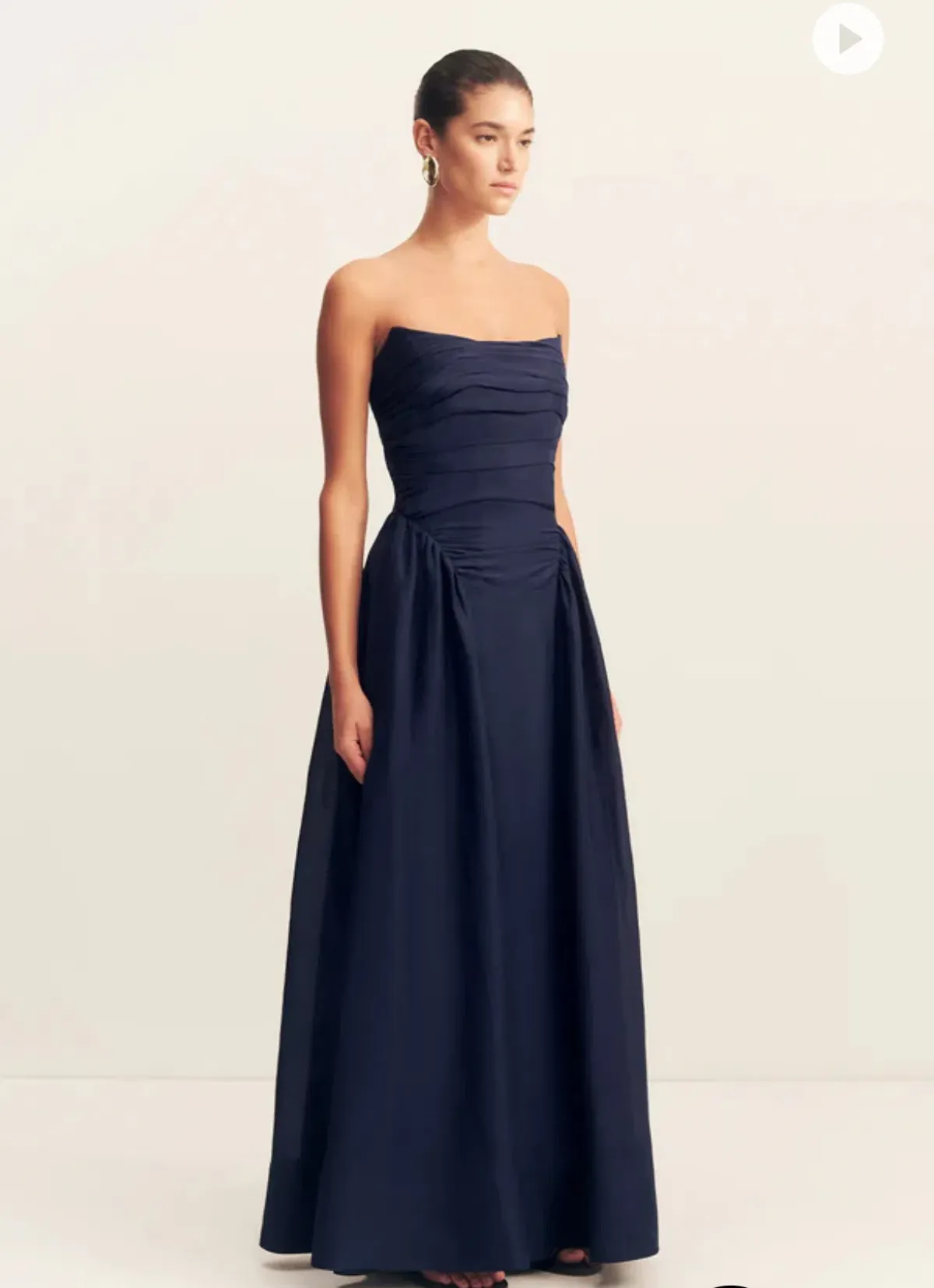 Shona Joy Navy Strapless Gown Size 14 - Image 1