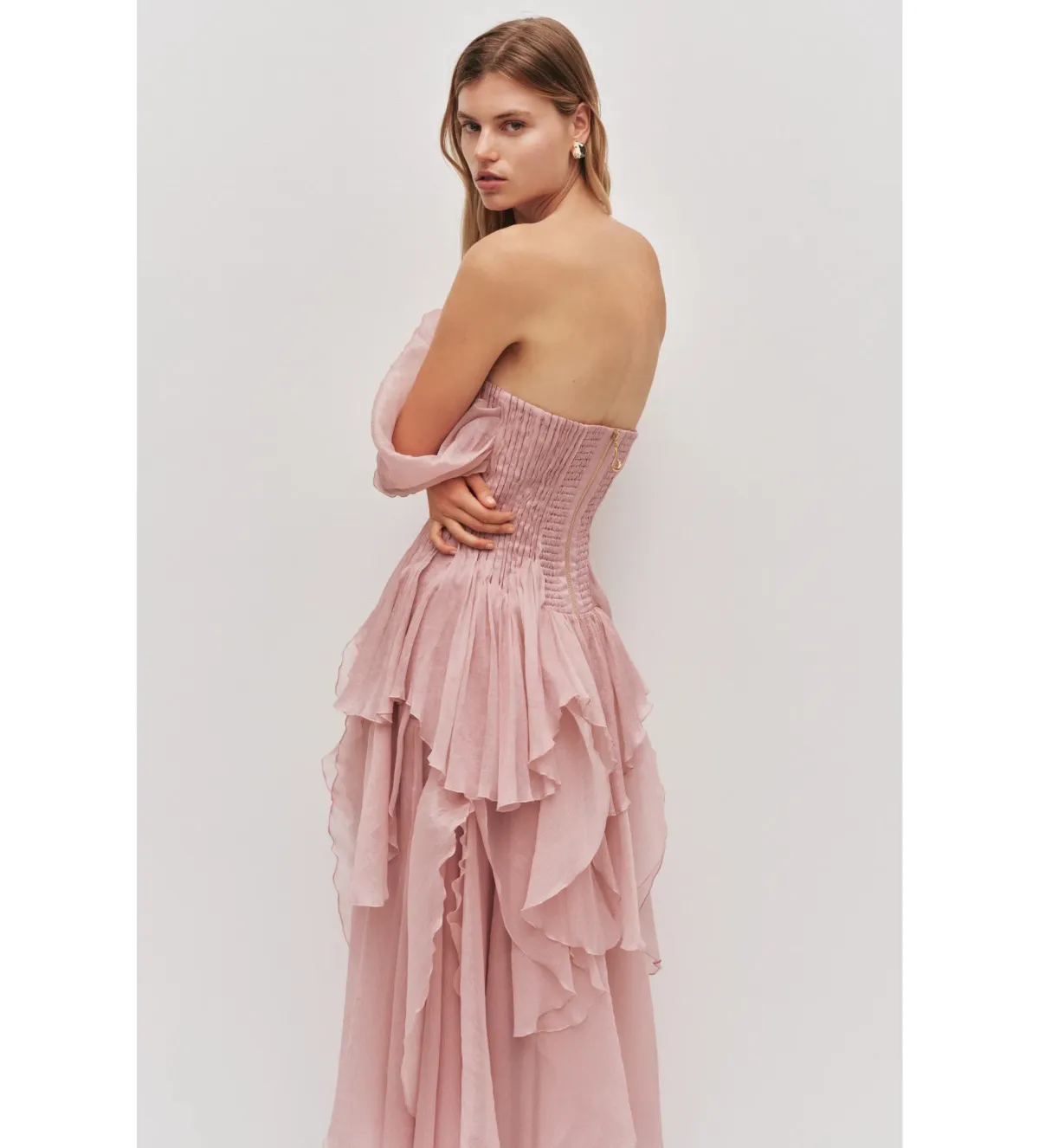 Aje Nisha Gown in Fawn Pink Size AU10 - Image 2