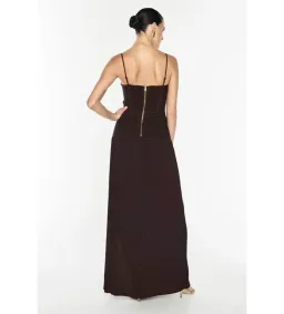 Manning Cartell Double Time Pleat Dress in Dark Chocolate Size AU8 for rent on The Volte - image 3