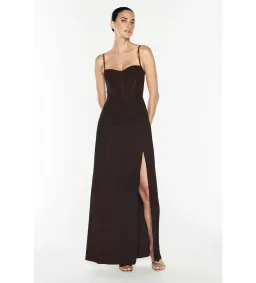Manning Cartell Double Time Pleat Dress in Dark Chocolate Size AU8 for rent on The Volte - image 1