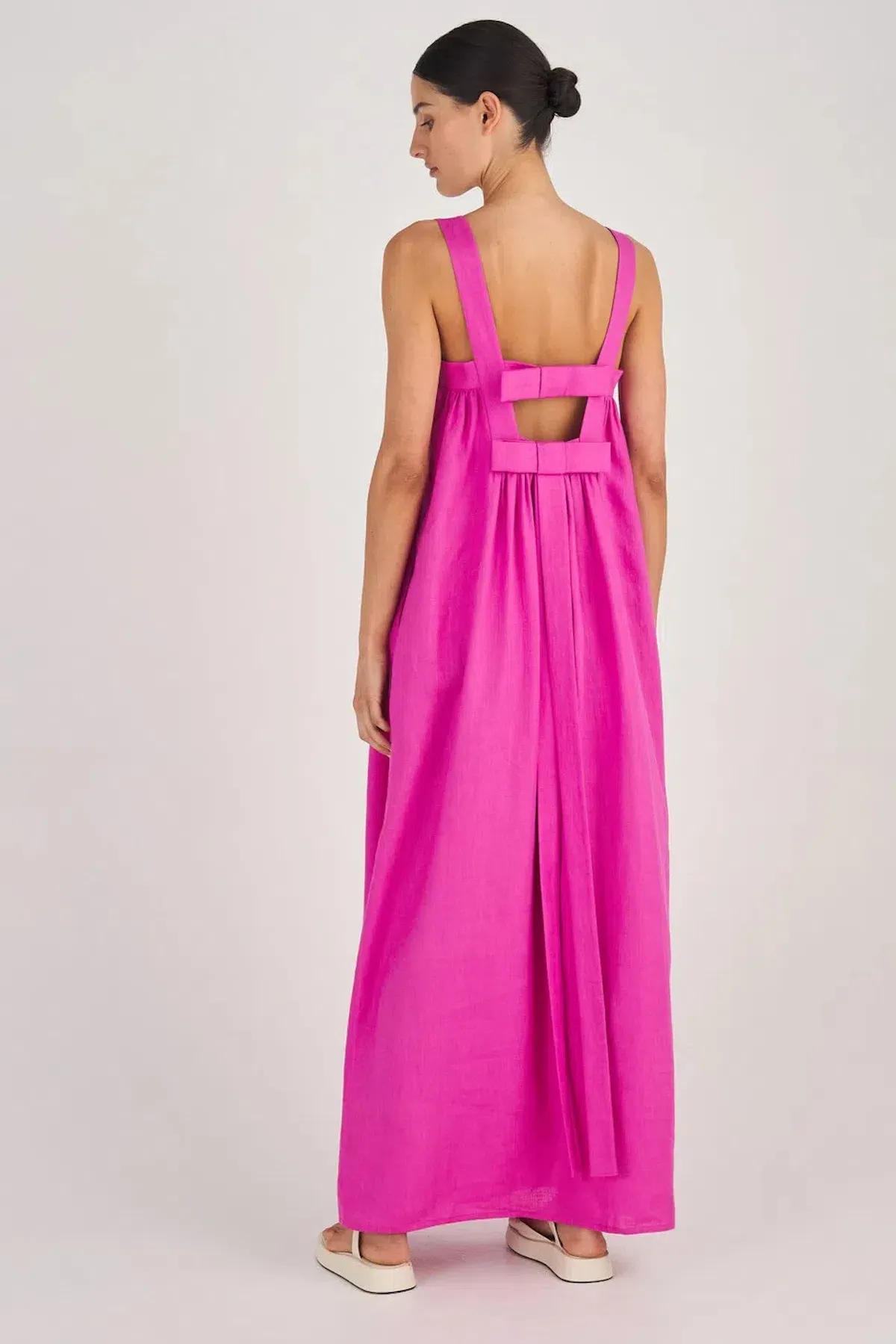 Oroton Bow detail maxi sundress in Fuchsia size 6 - Image 1