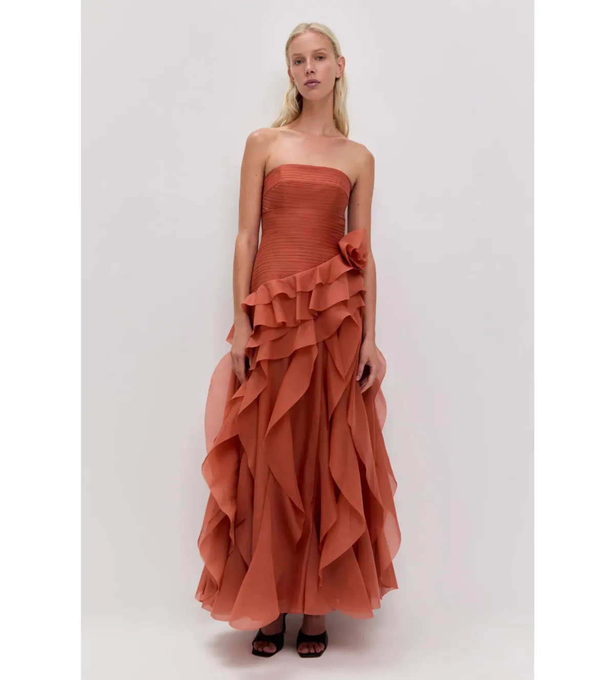 Aje Canyon Gown in Coral Clay Size AU8 - Image 1