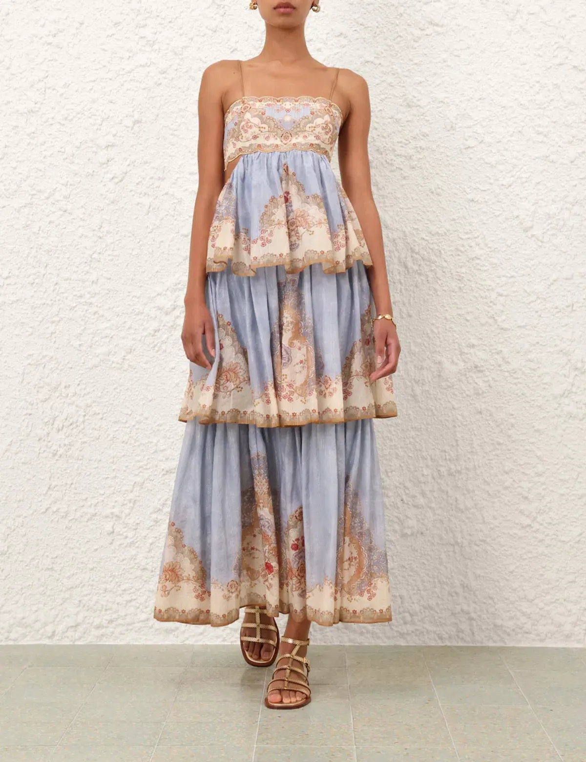 Zimmermann Daylight Tiered Maxi Dress Size 2 - Image 3