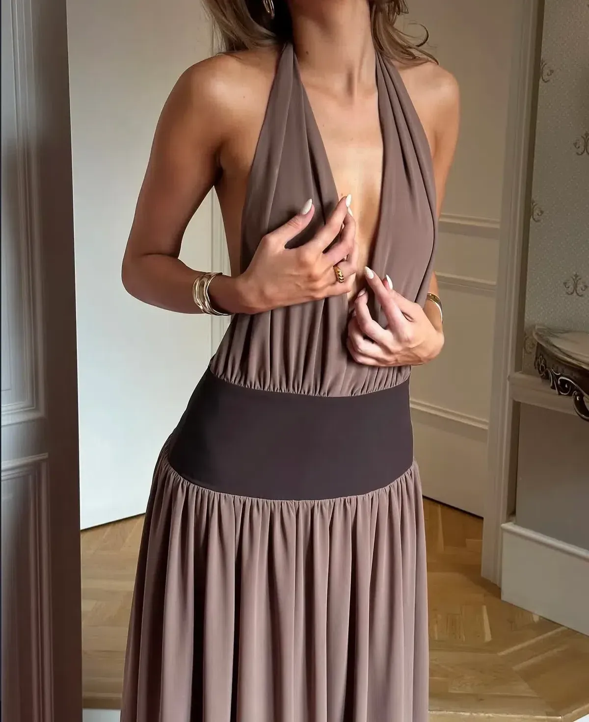 Fenity Ophelia Dress Brown Size Small - Image 1