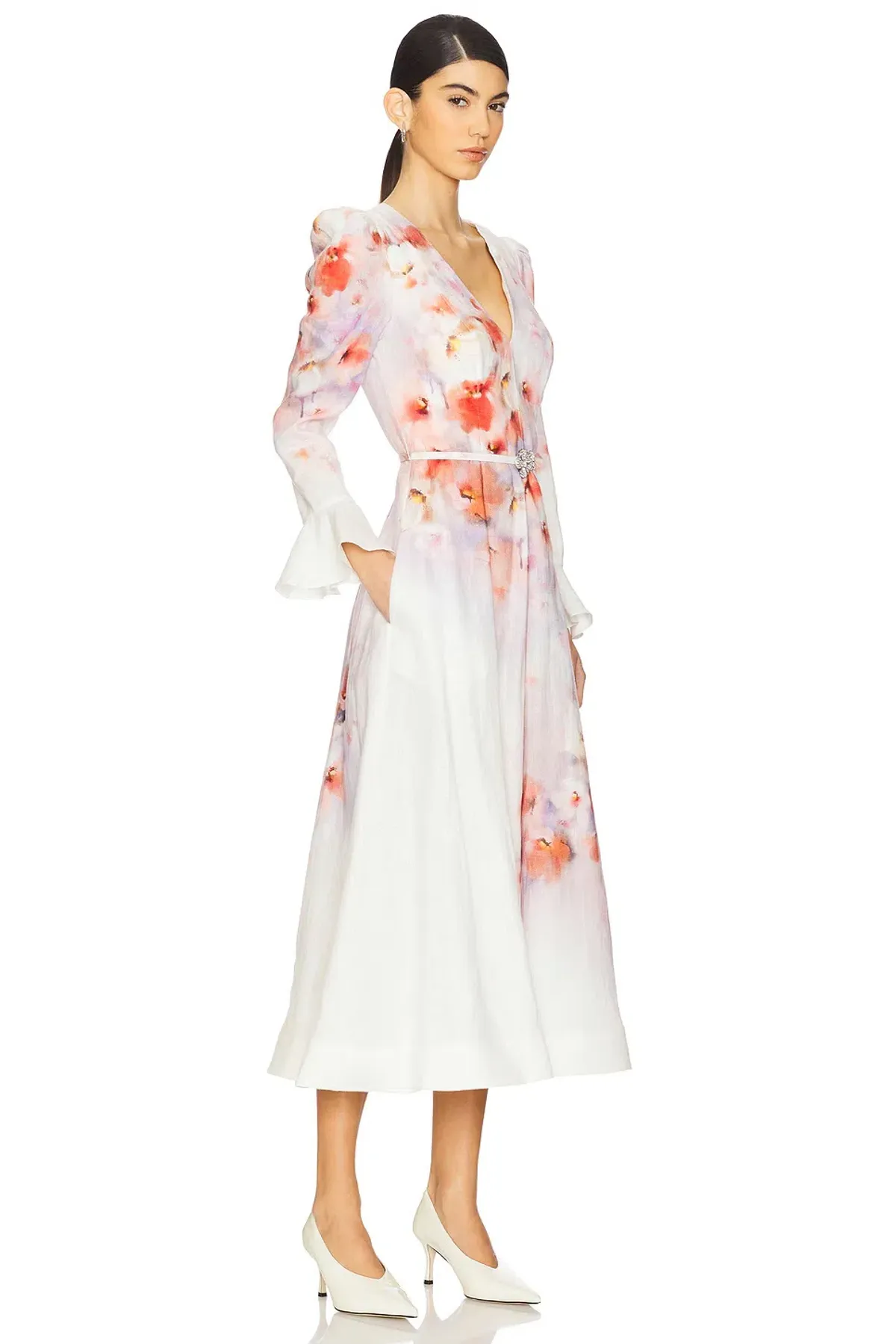 Crush Frill Sleeved Midi Dress by Zimmermann Size 0 - Image 2