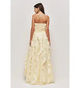 Aje Allairie Gown in Butter Yellow Size AU6 for rent on The Volte - image 3