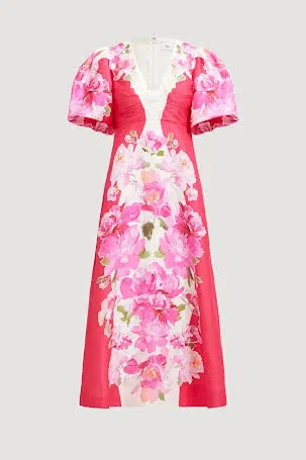 🩷 AJE Overflow Knotted Floral Midi Dress in 'Rosa Bold' Pink – Size AU 10 🩷 - Image 5