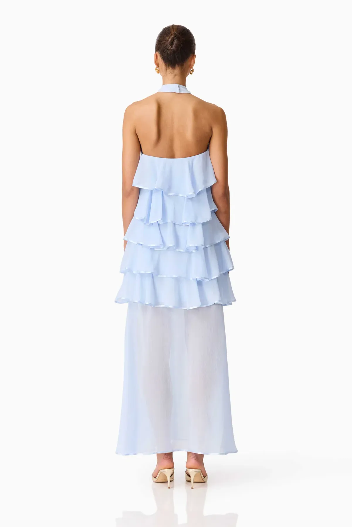 Elliatt Eliane Halter Maxi Dress size S / 8 Blue - Image 4