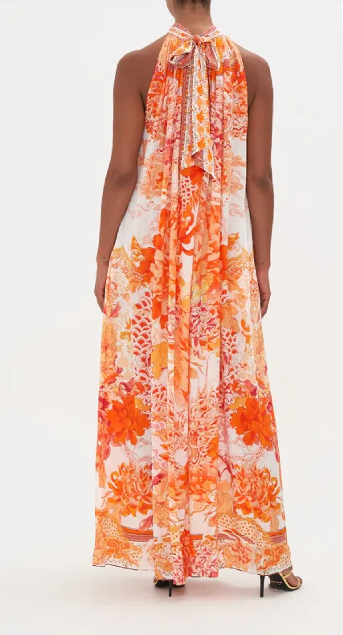 Camilla Tie neck long dress Dragon mother - Image 2