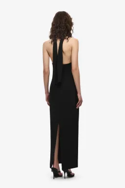 Misha collection black capezza silk dress - Small/8 for rent on The Volte - image 2
