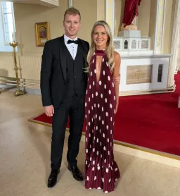 L'idee Libertie Gown - Polka Wine  for rent on The Volte - image 1