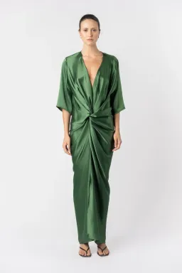 One Fell Swoop Alex Kimono Sleeve Maxi-Matilda Green Size 8 for rent on The Volte - image 1