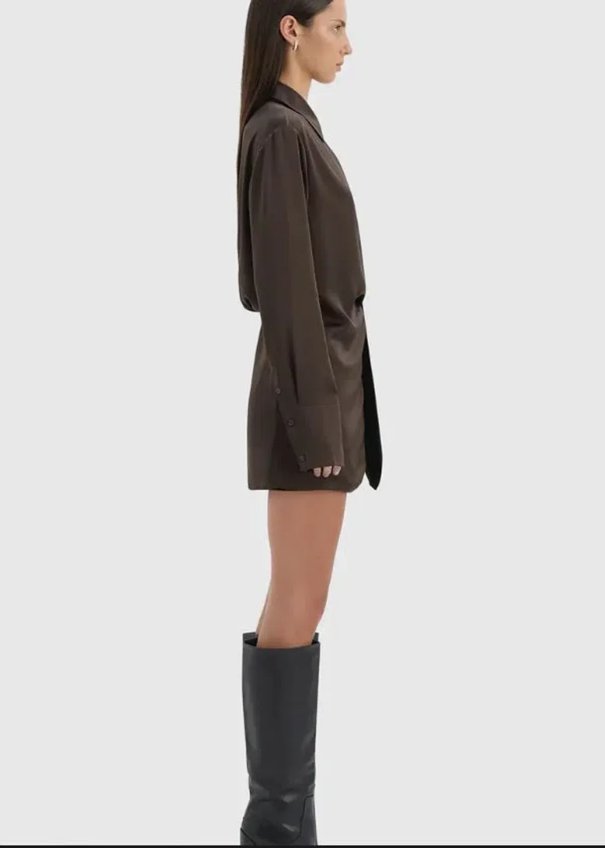 Sir Sorrento Shirtdress in Chocolate Size 2/10 - Image 2
