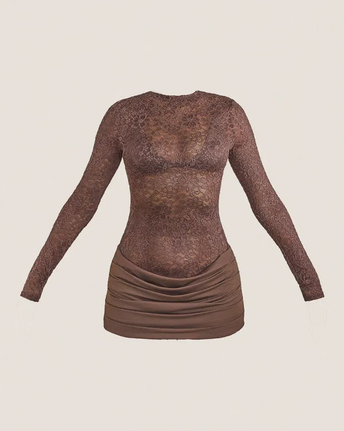 Mars the label Roux mini dress in brown Size 6 - Image 3
