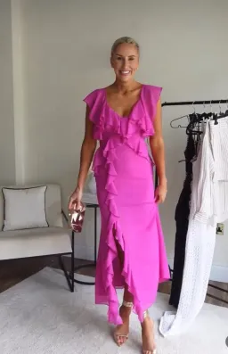 Zara Ruffle Maxi Dress for rent on The Volte - image 5