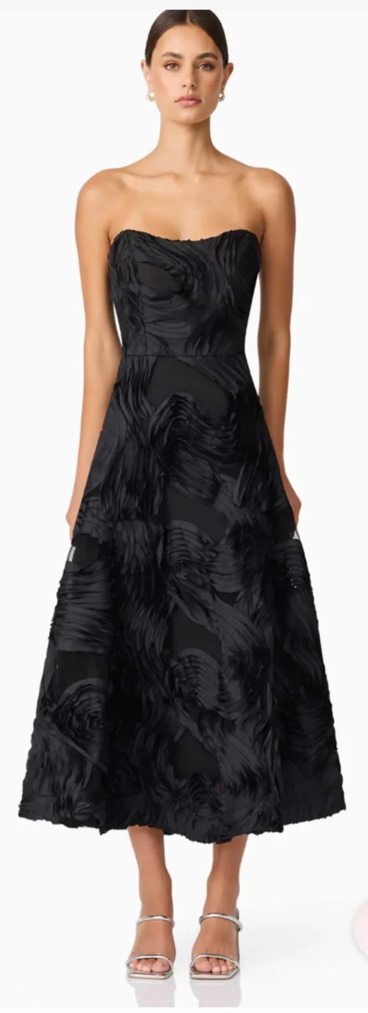 Elliatt Asher Sweetheart midi dress black size 10 - Image 1