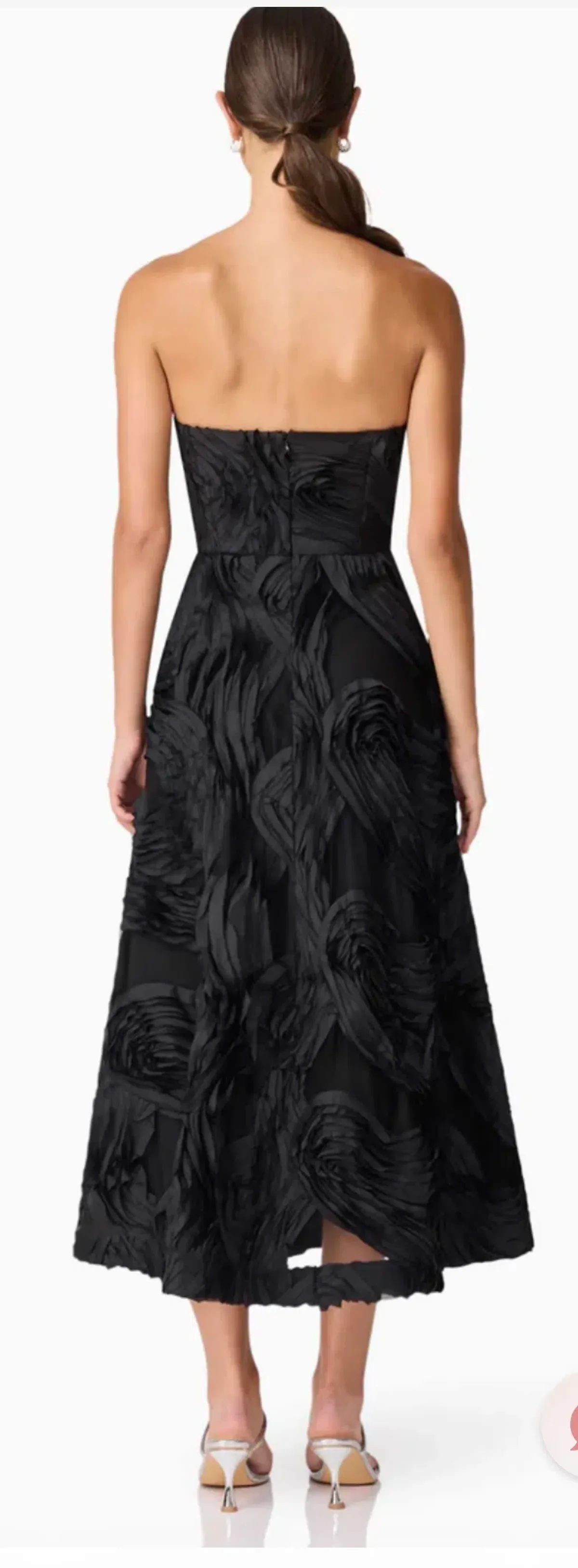 Elliatt Asher Sweetheart midi dress black size 10 - Image 2