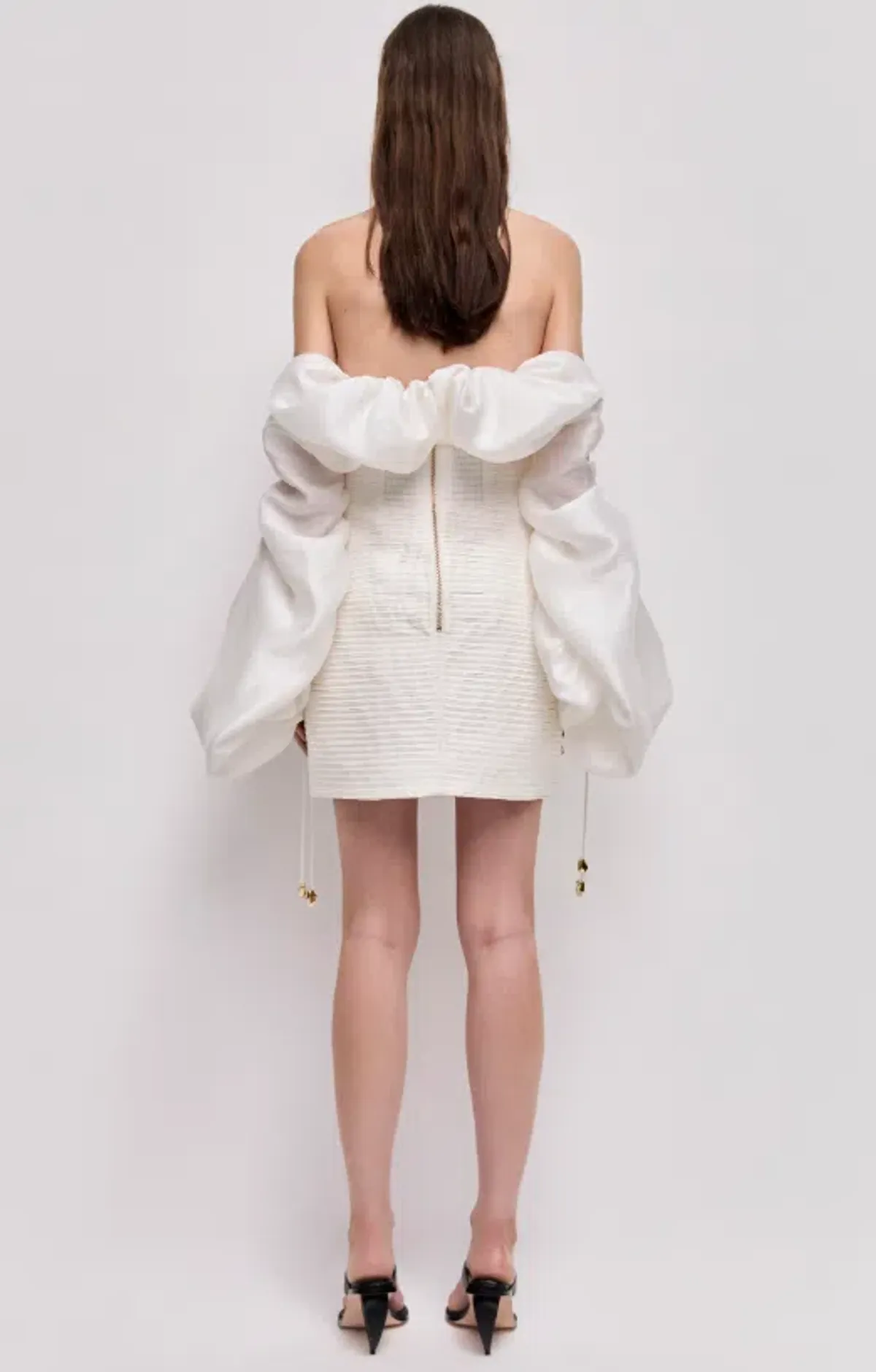 AJE Maxima Mini Dress Ivory Size 6 - Image 3