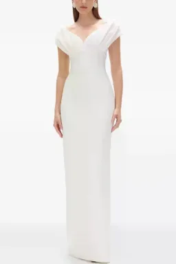 Rachel Gilbert Myra Maxi Gown White Size 8 for rent on The Volte - image 1