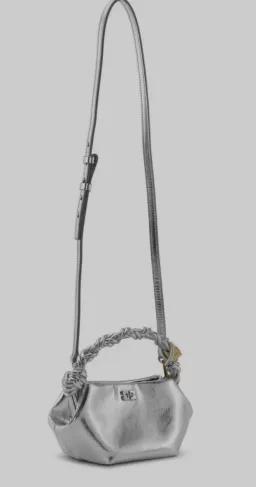 Silver Ganni mini bou bag for rent on The Volte - image 4