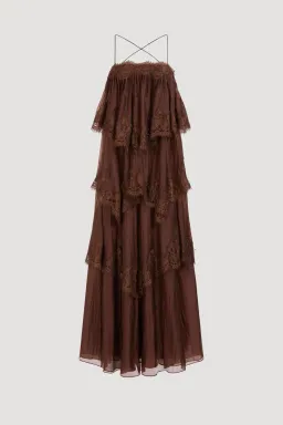 AJE OPHELIA LACE GOWN CHOCOLATE BROWN SIZE 8 AU for rent on The Volte - image 5
