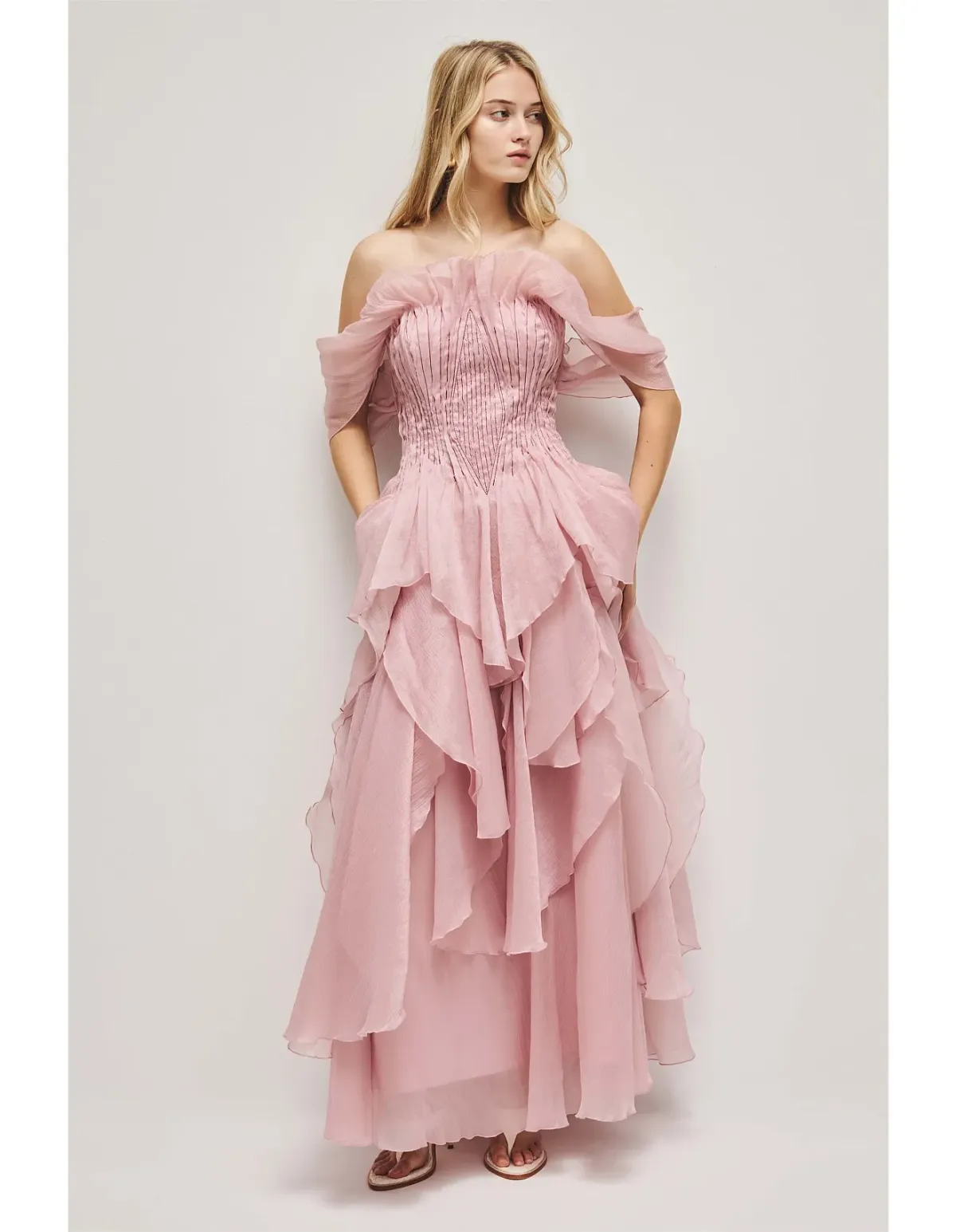 Aje Studio Nisha Gown Pink Size 12 - Image 1