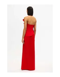 Acler Esher Midi Dress Red Size 8 for rent on The Volte - image 3