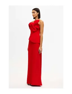 Acler Esher Midi Dress Red Size 8 for rent on The Volte - image 2