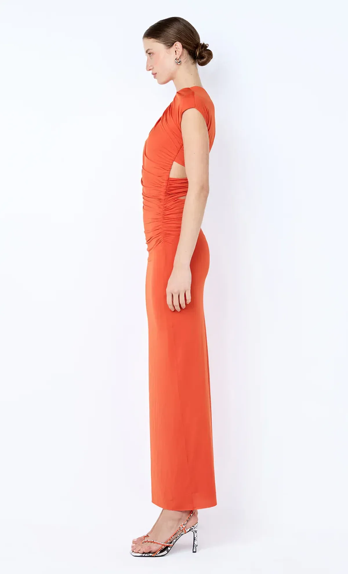 BEC & BRIDGE Solenne Twist Maxi Dress in Persimmon size 10 - Image 2