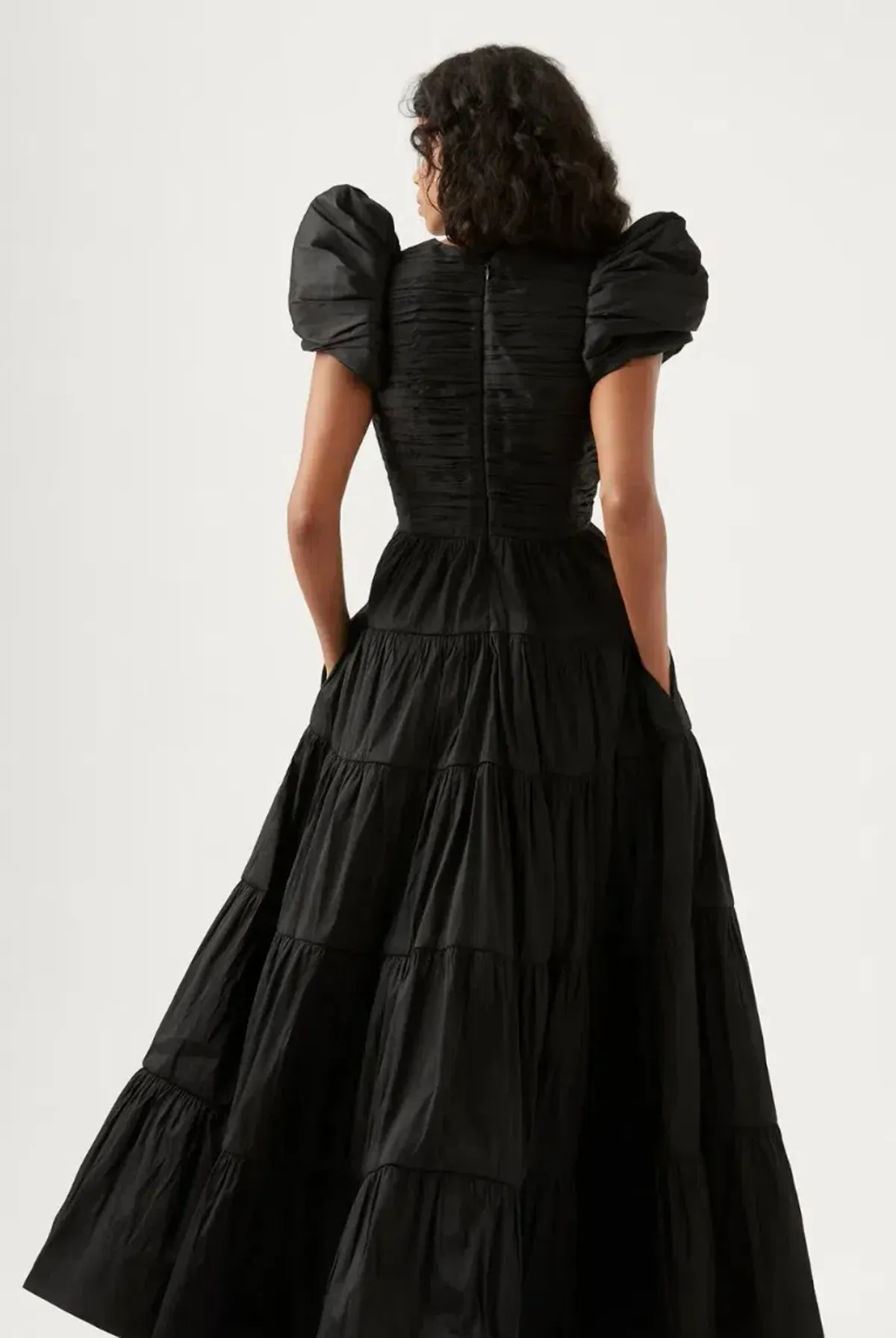 Aje Statuesque Tiered Gown Black Size AU 6 - Image 4