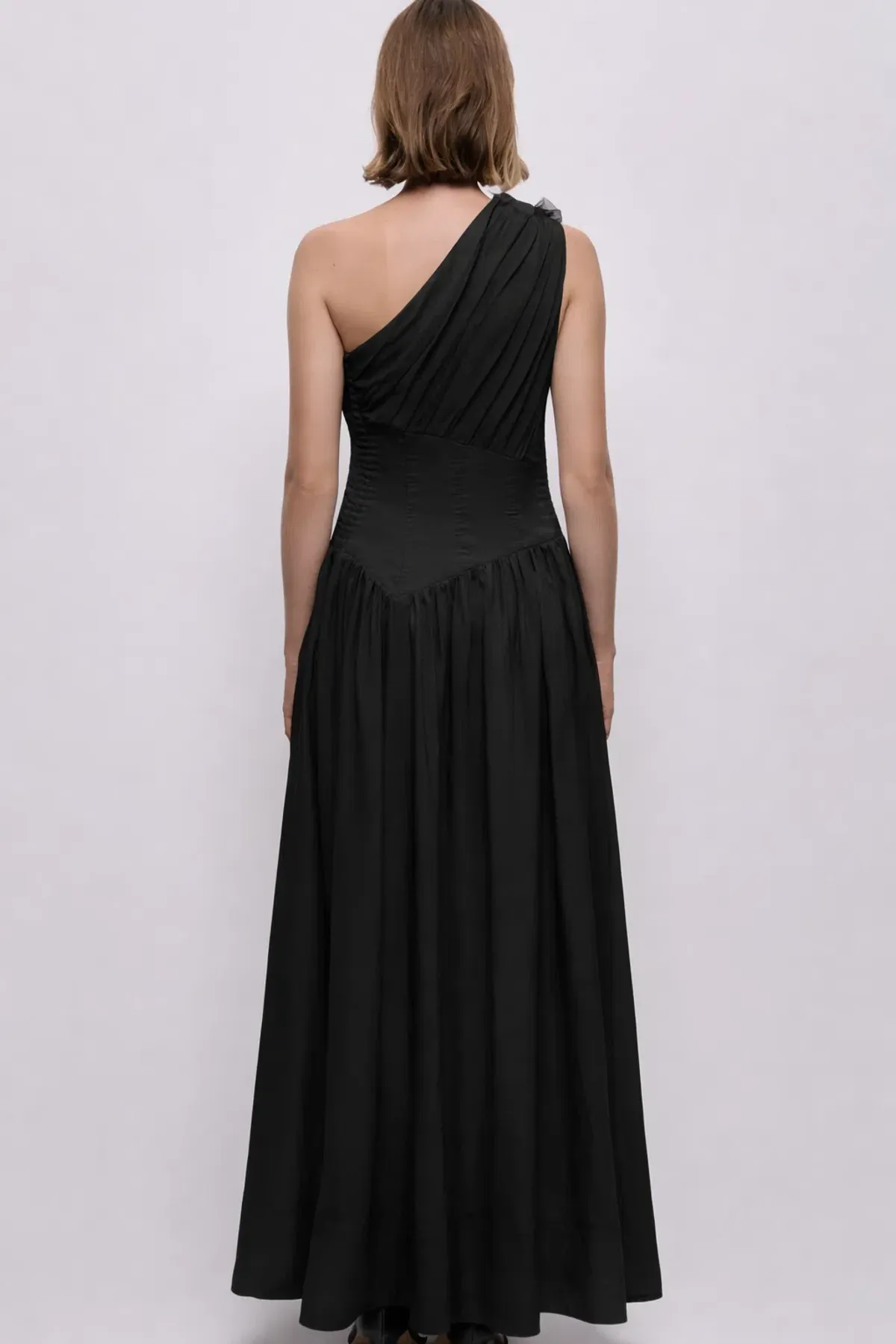 Aje Demi One Shoulder Maxi Dress Black size 8 - Image 2