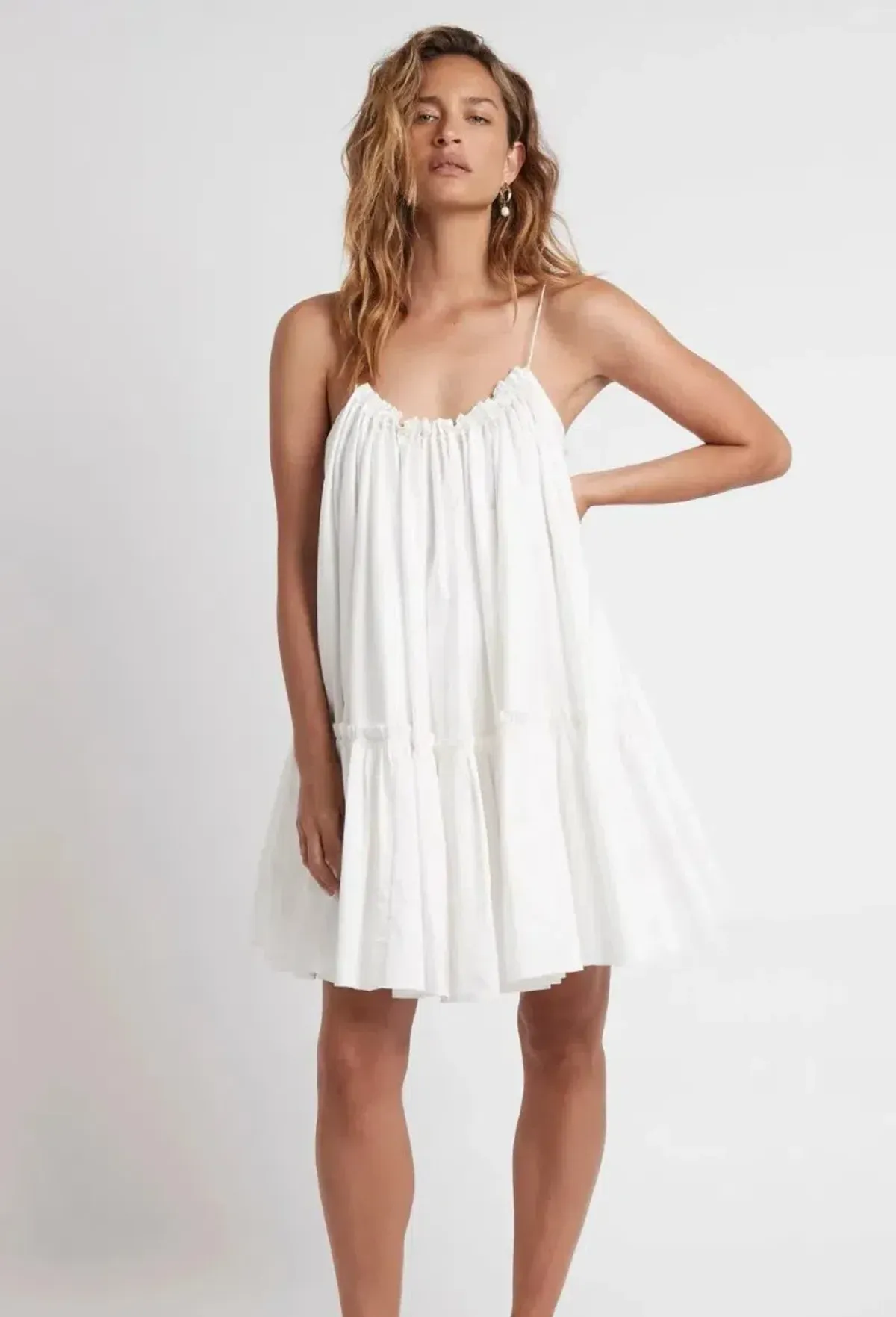 Aje Midsummer Swing Dress Ivory size 8 - Image 1