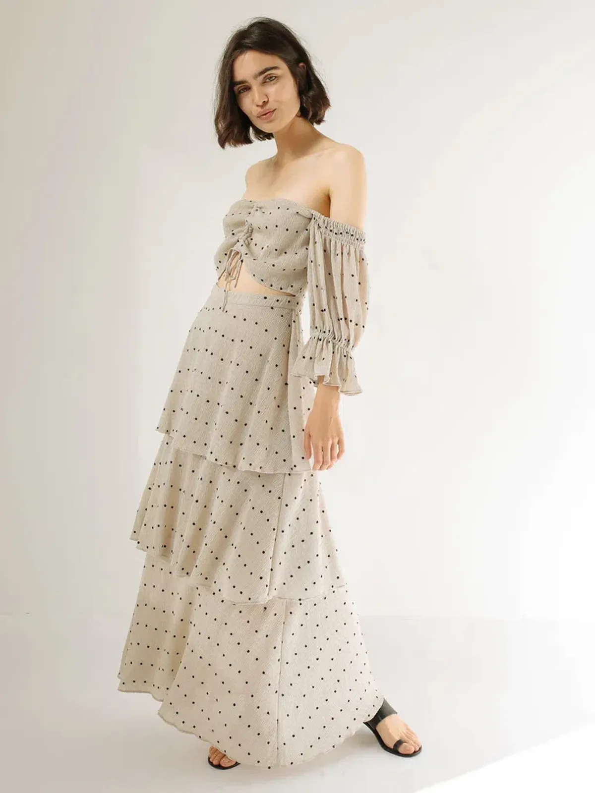 Sir The Label Camille Cut Out Floor Length Gown Cream | AU 10 - Image 1