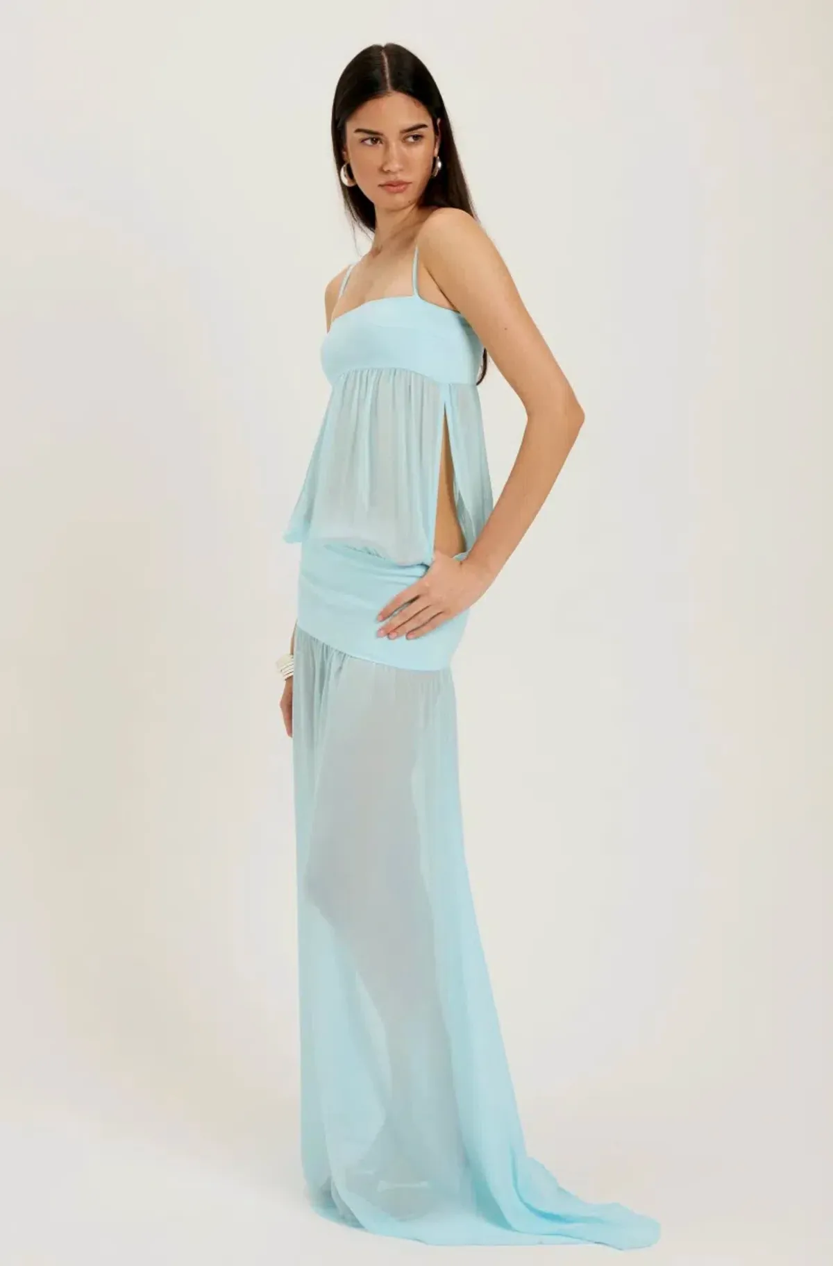 Ancegria, Romeo Gown, Aqua, Maxi, Size XS  - Image 1