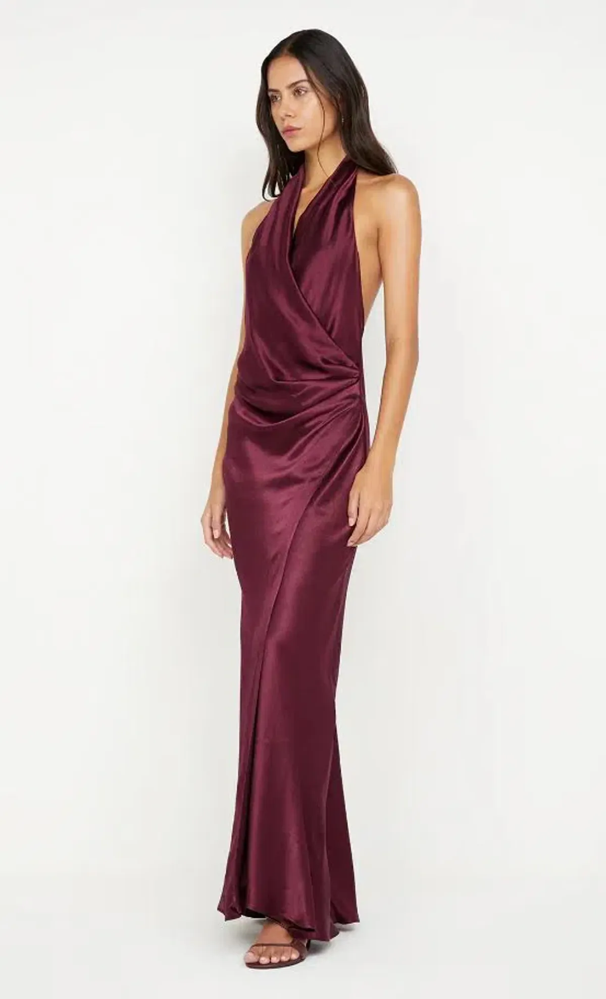 💜 BEC and BRIDGE Elisia Wrap Maxi Dress – Plum / Burgundy – Size AU 10 💜 - Image 2